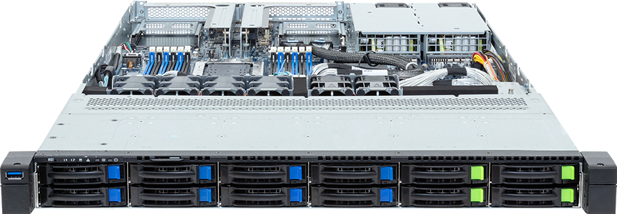 Rack Server - AMD EPYC™ 8004 - 1U UP 12-Bay Gen5 NVMe/SATA/SAS-4 Titanium - R143-E32-AAH1