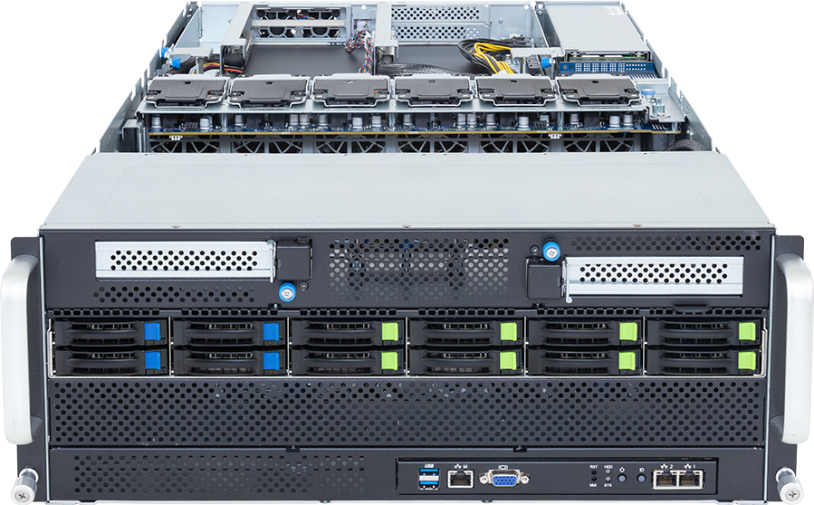 HPC/AI Server - AMD EPYC™ 9005/9004 - 4U DP 10 x PCIe Gen5 GPUs (with PCIe switches) - G494-ZB1-AAP2