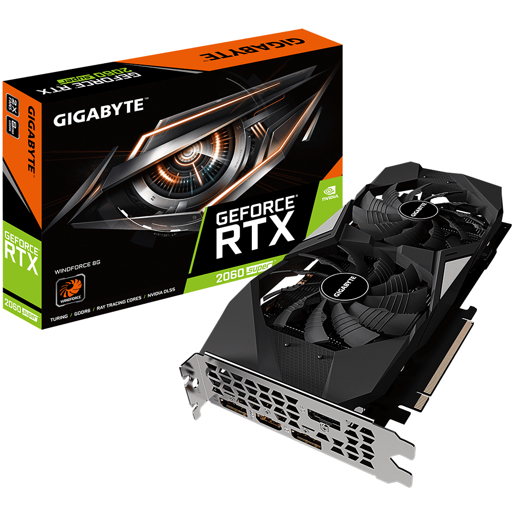 GeForce® RTX 2060 SUPER™ WINDFORCE 8G (Rev. 1.0) - GIGABYTE Global