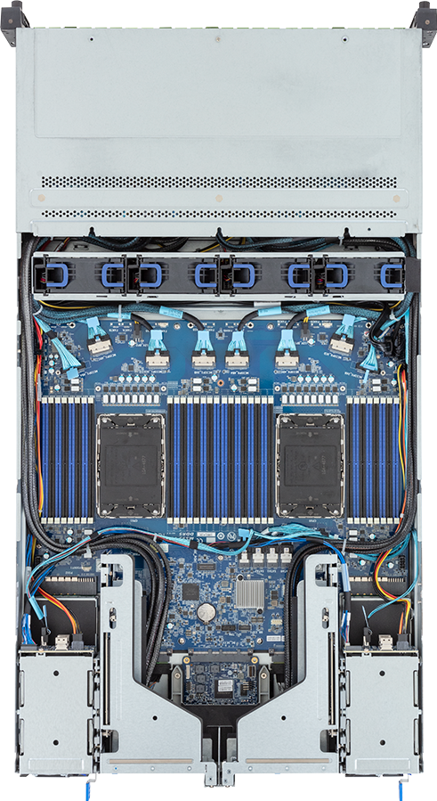 Rack Server - 5th/4th Gen Intel® Xeon® Scalable - 2U DP 24+4-Bay Gen4 NVMe/SATA/SAS (16 x NVMe) Titanium - R283-S92-AAJ2