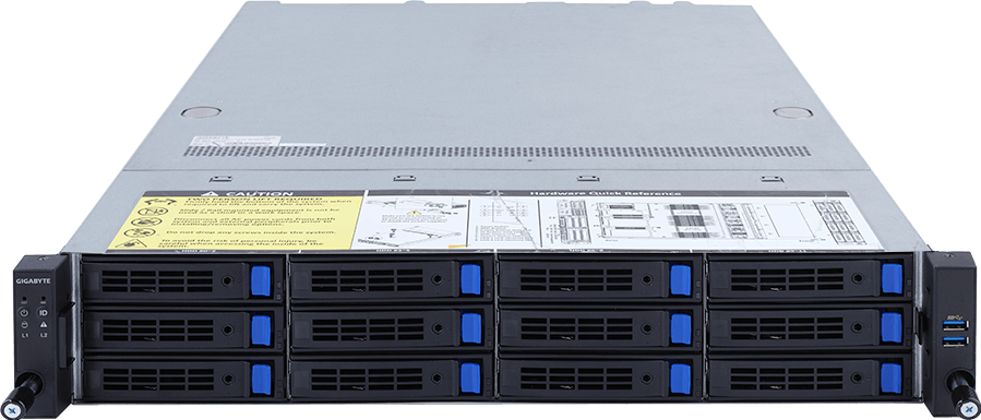 Rack Server - 2nd/1st Gen Intel® Xeon® Scalable - 2U DP 12+2-Bay SATA/SAS - R281-3C1
