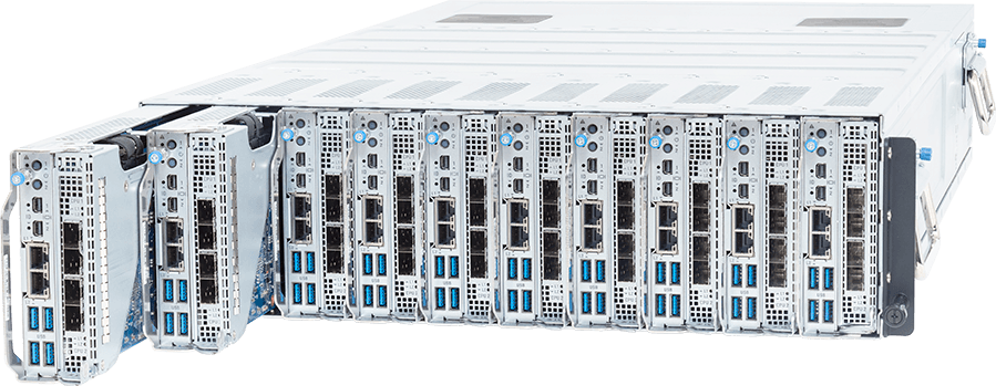 Blade Server - AMD EPYC™ 4005 & Ryzen™ 9000 Series Processors - 3U 10-Blade 20-Node UP DLC - B353-C60-LAS1