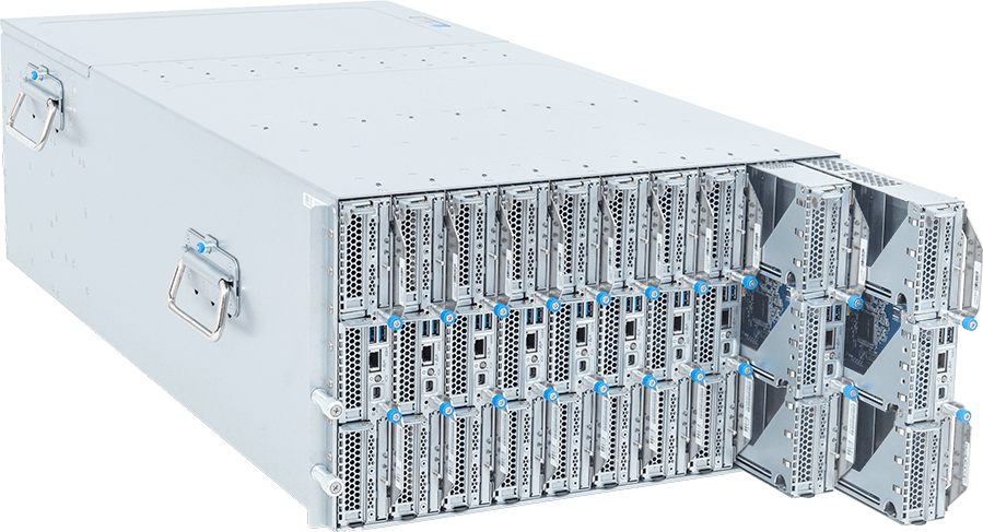 Blade Server - AMD EPYC™ 9005/9004 - 6U 10-Node DP 20-Bay E3.S Gen5 NVMe DLC - B683-Z80-LAS1