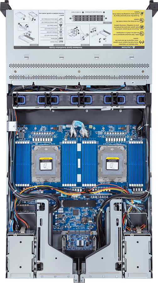 Rack Server - AMD EPYC™ 9004 - 2U DP 12+4-Bay Gen4 NVMe/SATA/SAS (12 x NVMe) Titanium - R283-Z90-AAV1