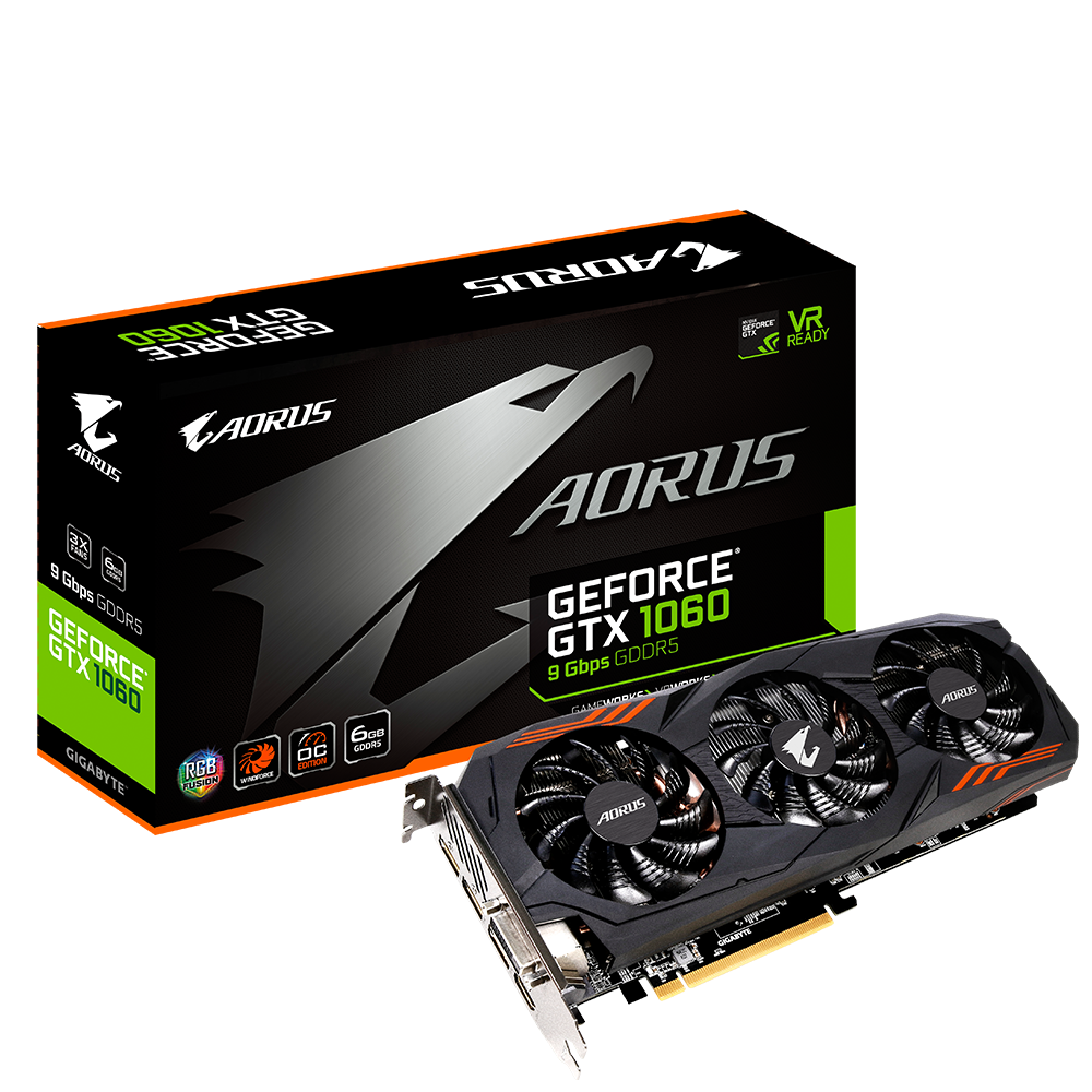 AORUS GeForce® GTX 1060 6G 9Gbps (Rev. 1.0) - GIGABYTE Global
