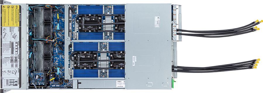 High Density Server - AMD EPYC™ 9004 - 2U 4-Node DP 8-Bay Gen4 NVMe/SATA/SAS 2600W DLC - H273-Z81-LAN1