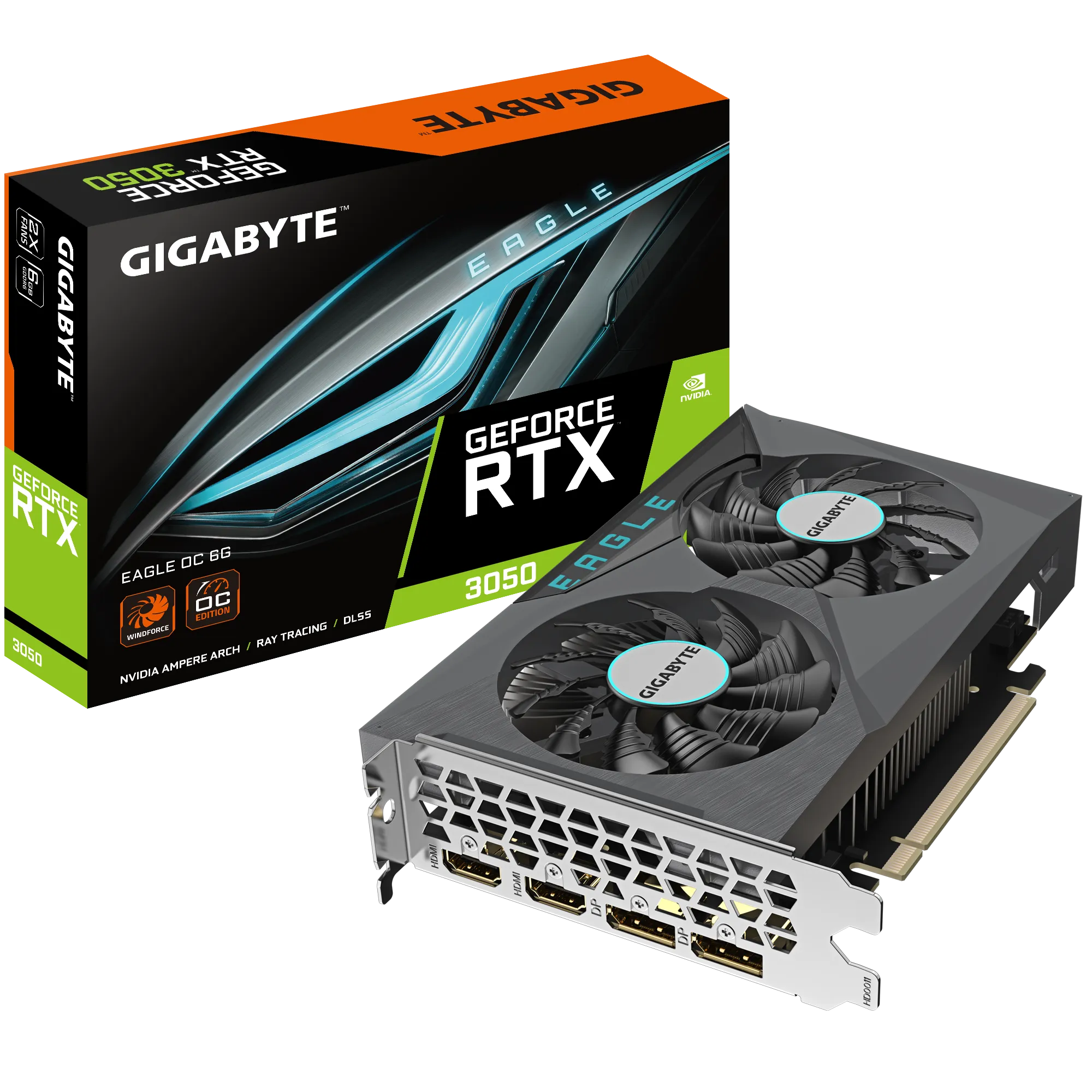 Gigabyte GeForce RTX 3050 EAGLE OC 6GB GDDR6 GV-N3050EAGLE OC-6GD Graphics card