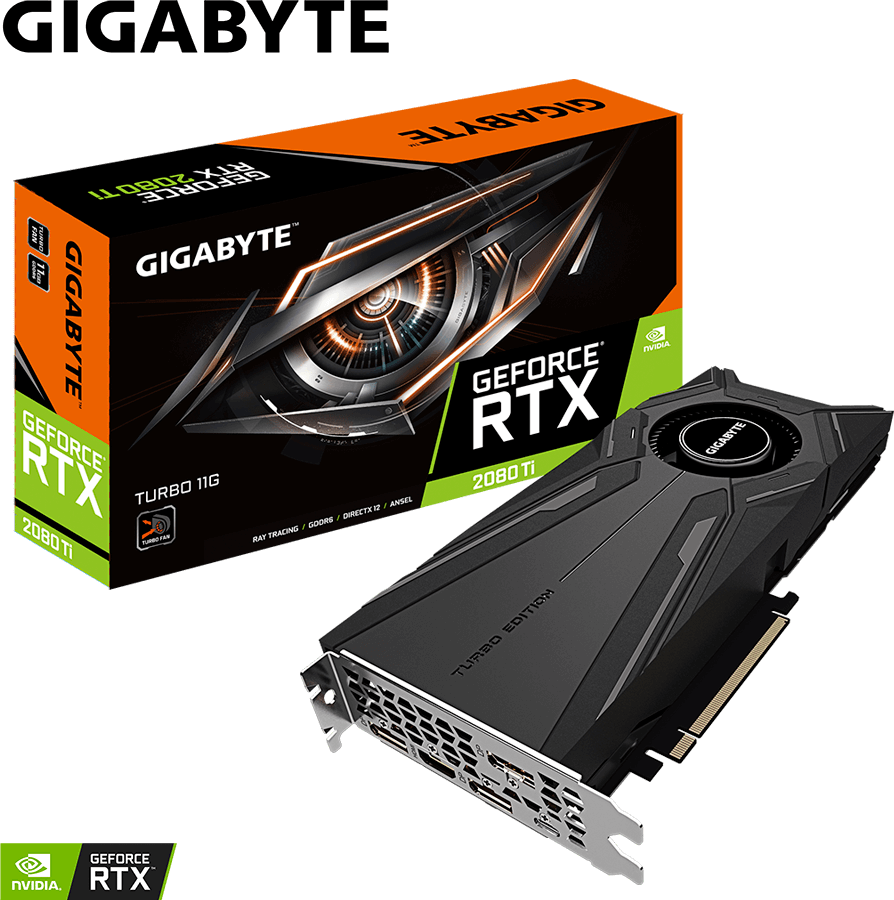 グラフィックボード・グラボ・ビデオカード GIGABYTE RTX 2080Ti 22GB Turbo Edition GeForce RTX™ 2080 Ti TURBO 11G (Rev. 1.0) - GIGABYTE Global