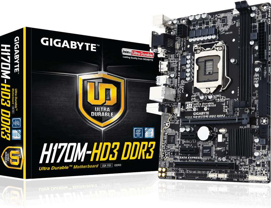 Motherboard - GA-H170M-HD3 DDR3