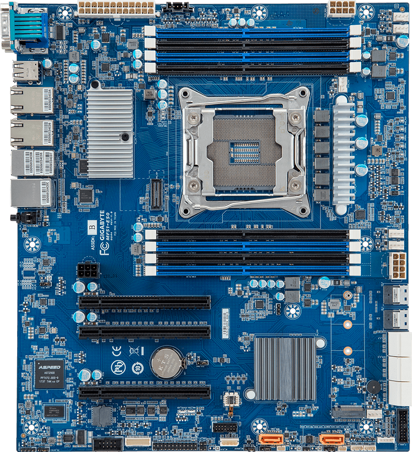 Motherboard - Intel® Xeon® W-2200/W-2100 - CEB UP 2 x 10Gb/s + 2 x 1Gb/s LAN - MF51-ES0