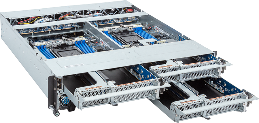 High Density Server - 5th/4th Gen Intel® Xeon® Scalable - 2U 3-Node UP 6-Bay E1.S Gen4 NVMe - H223-S10-AAP1