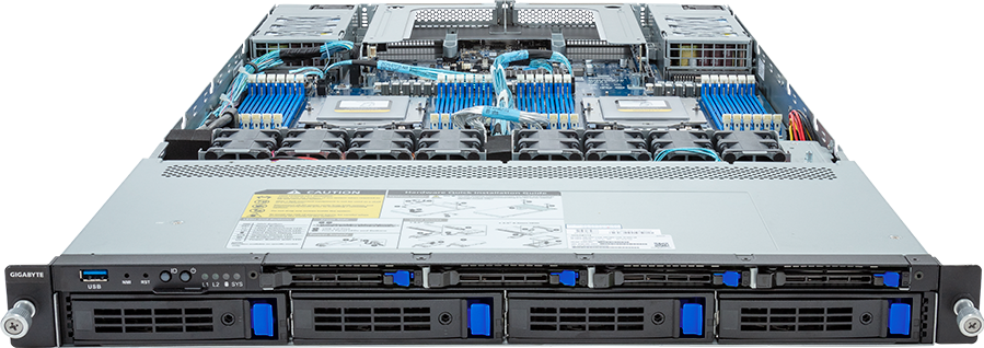 Rack Server - AMD EPYC™ 9004 - 1U DP 8-Bay SATA/SAS Platinum - R183-Z91-AAD2