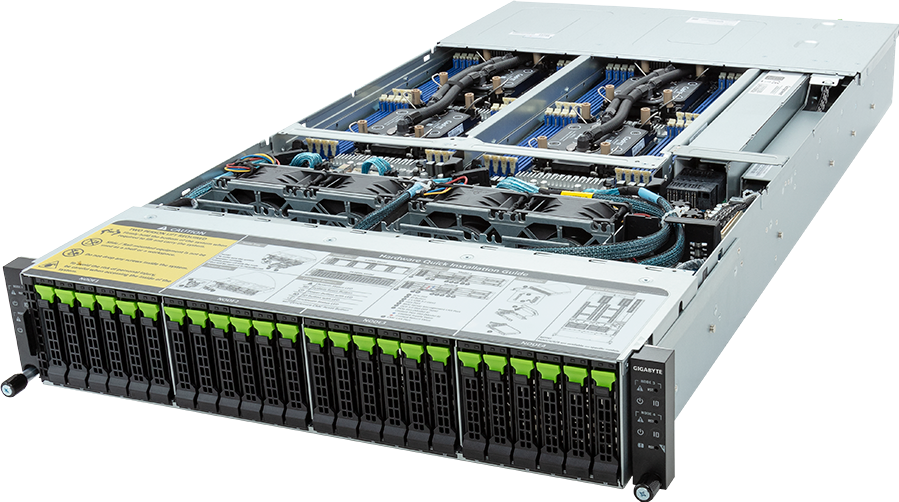 High Density Server - 5th/4th Gen Intel® Xeon® Scalable - 2U 4-Node DP 24-Bay Gen4 NVMe/SATA/SAS 3000W DLC - H263-S62-LAW1