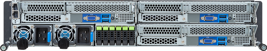 High Density Server - AMD EPYC™ 9004 - 2U 3-Node UP 6-Bay E1.S Gen4 NVMe - H223-Z10-AAP1