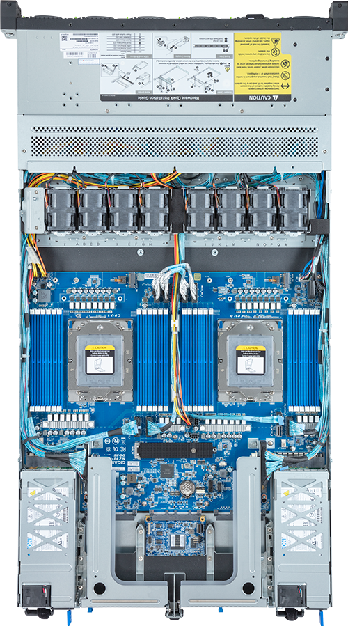 Rack Server - AMD EPYC™ 9005/9004 - 1U DP 12-Bay Gen4 NVMe/SATA/SAS (4 x NVMe) Titanium - R183-Z92-AAV2