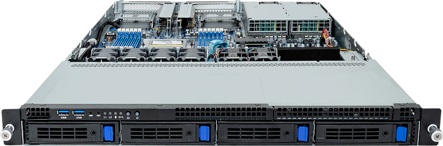 Rack Server - AMD EPYC™ 9004 - 1U UP 4-Bay SATA/SAS Titanium - R163-Z30-AAG2