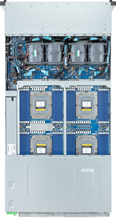 High Density Server - AMD EPYC™ 9004 - 2U 4-Node DP 8-Bay Gen4 NVMe/SATA/SAS 3000W - H273-Z81-AAW1