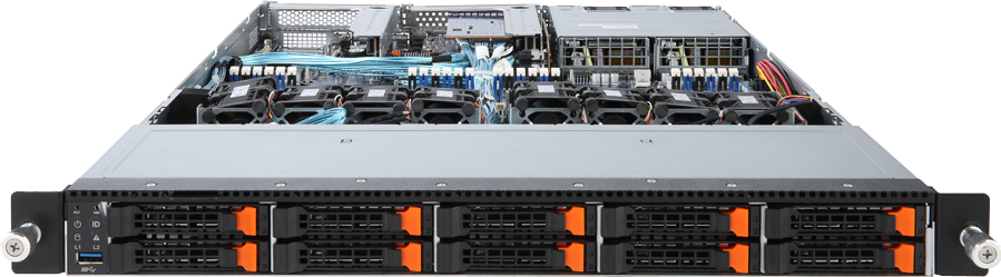 Rack Server - 2nd/1st Gen Intel® Xeon® Scalable - 1U DP 10-Bay Gen3 NVMe/SATA/SAS - R181-NA0