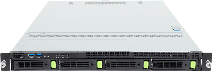 Rack Server - AMD EPYC™ 9006 SP7 Server Processors - 1U DP 4-Bay Gen5 NVMe/SATA/SAS-4 - R185-D90-AS1