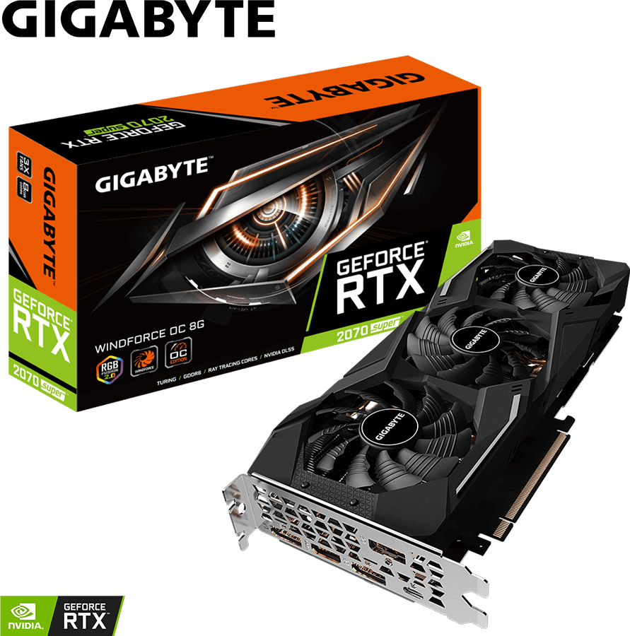 GeForce® RTX 2070 SUPER™ WINDFORCE OC 8G - GIGABYTE U.S.A.