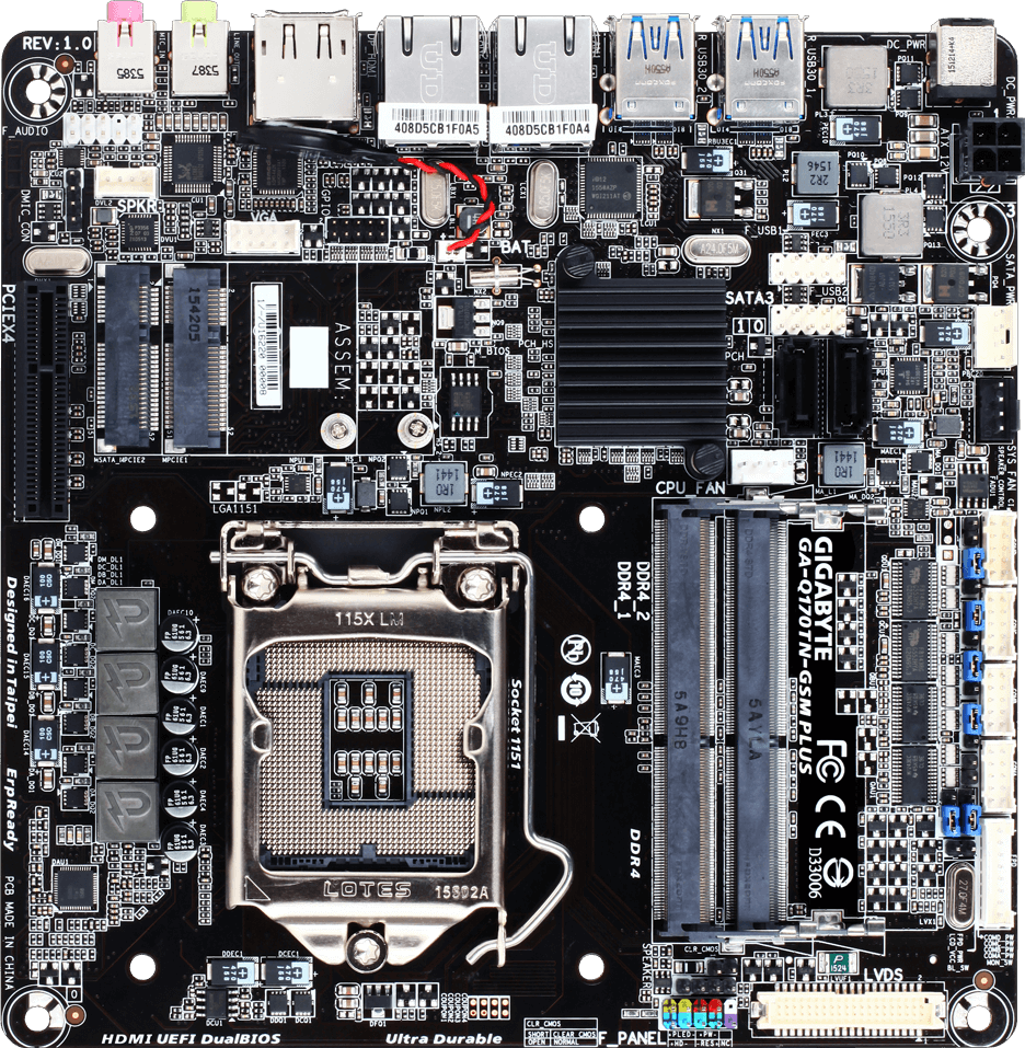 Motherboard - GA-Q170TN-T20-GSM PLUS