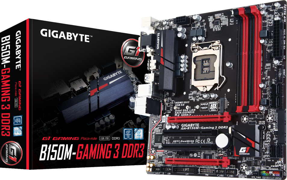 Placas-mãe - GA-B150M-Gaming 3 DDR3
