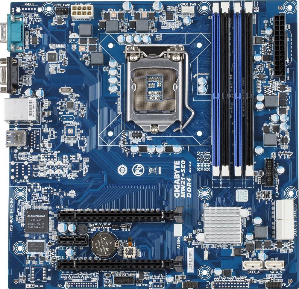 Motherboard - Intel® Xeon® processors E3-1200 V6/V5 - UP microATX - MW21-SE0