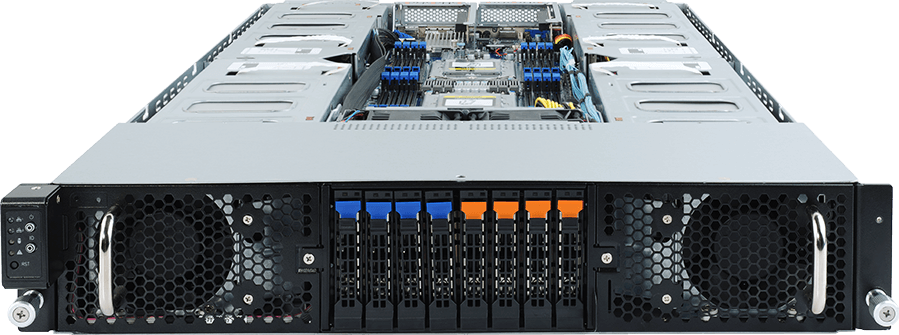 HPC/AI Server - AMD EPYC™ 7002 - 2U DP 8 x PCIe Gen4 GPUs (Broadcom solution) - G292-Z44