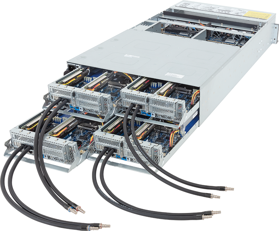 High Density Server - Intel® Xeon® 6 Processors - 3U 4-Node DP 8-Bay Gen5 NVMe/SATA/SAS-4 DLC - H374-A81-LAW1
