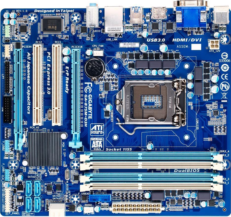 自作デスクトップPC　GIGABYTE GA-B75M-D3H GA-B75M-D3H (Rev. 1.0) - GIGABYTE Japan