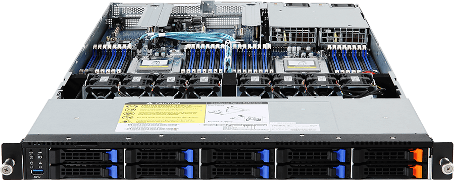 Rack Server - AMD EPYC™ 7002/7001 - 1U DP 10-Bay Gen3 NVMe/SATA/SAS - R181-Z91