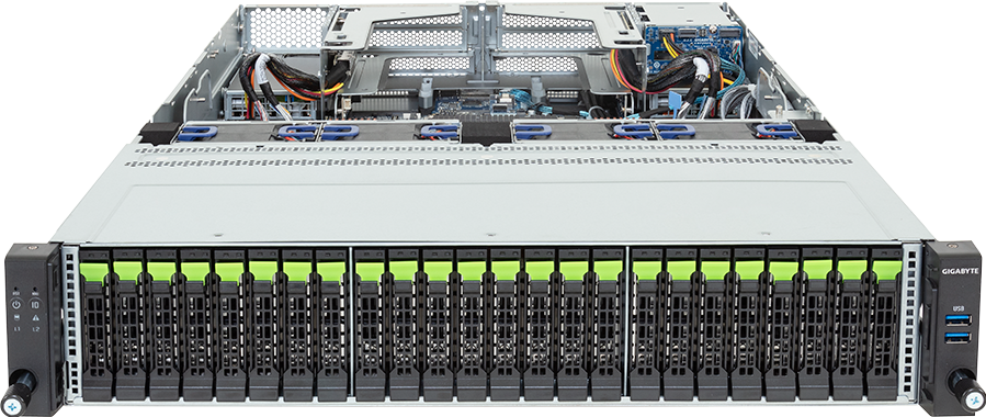 Rack Server - Intel® Xeon® 6 Processors - 2U DP 24+2-Bay Gen5 NVMe/SATA/SAS-4 - R284-A92-AAL1