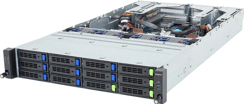 Gigabyte R284-A90-AAL2 Rack Server - Intel® Xeon® 6 Processors - 2U DP 12-Bay Gen5 NVMe/SATA/SAS-4 (4 x NVMe) - 2