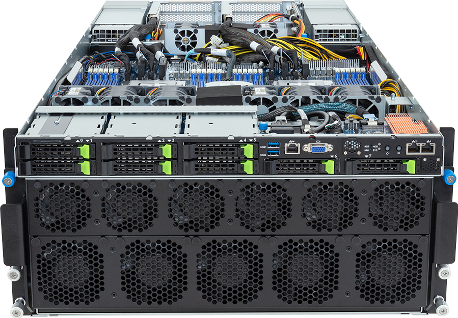 HPC/AI Server - AMD EPYC™ 9004 - 5U DP NVIDIA HGX™ H100 8-GPU 4-Root Port - G593-ZD2-AAX1