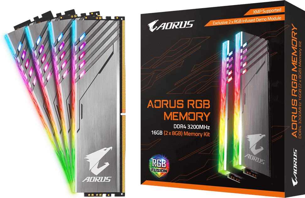 Memory - AORUS RGB Memory 16GB (2x8GB) 3200MHz (With Demo Kit)