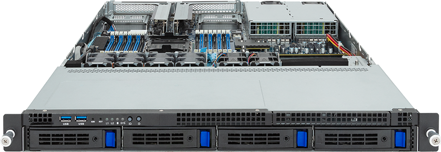 Rack Server - 5th/4th Gen Intel® Xeon® Scalable - 1U UP 4-Bay SATA/SAS Titanium - R163-S30-AAG2
