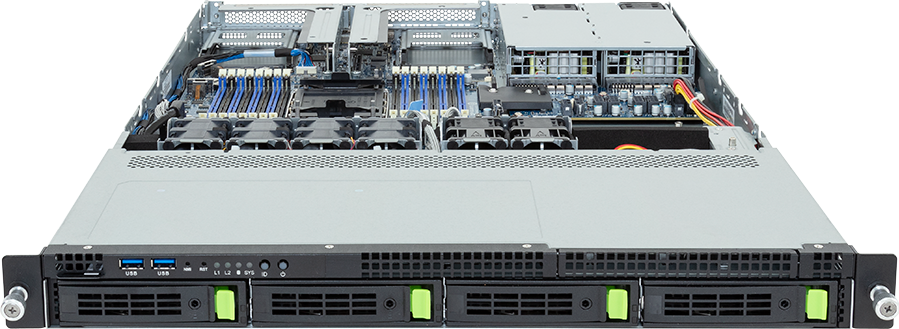 Rack Server - Intel® Xeon® 6 Processors - 1U UP 4-Bay Gen5 NVMe/SATA/SAS-4 - R164-S30-AAG1