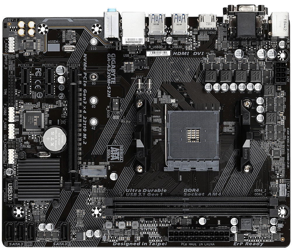 GAA320MS2H (Rev. 2.0) Key features Motherboard GIGABYTE
