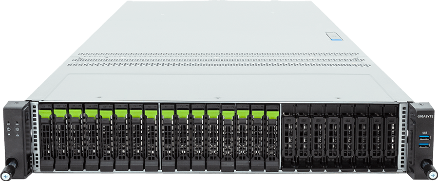 Rack Server - AMD EPYC™ 9006 SP7 Server Processors - 2U DP 16-Bay Gen5 NVMe/SATA/SAS-4 - R285-D91-AS1