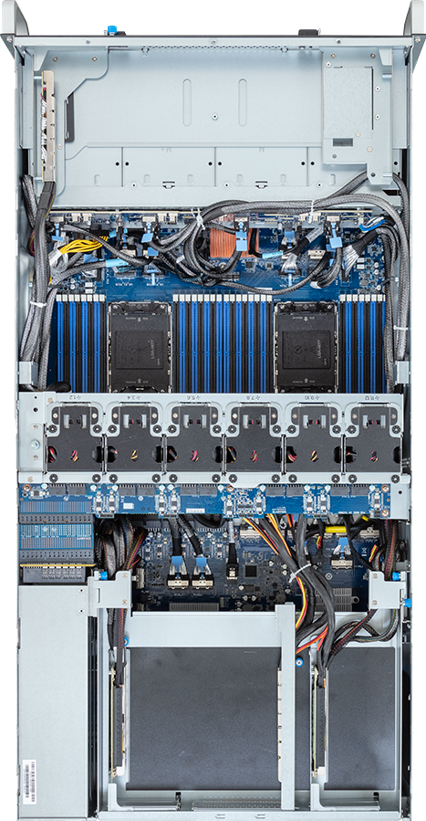 HPC/AI Server - 5th/4th Gen Intel® Xeon® Scalable - 4U DP NVIDIA OVX™ 8 x PCIe Gen5 GPUs - G493-SB4-AAP1