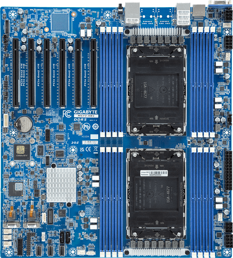Motherboard - 5th/4th Gen Intel® Xeon® Scalable - E-ATX DP - MS73-HB1