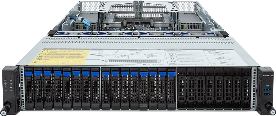 Rack Server - AMD EPYC™ 9004 - 2U DP 16-Bay SATA/SAS Titanium - R283-Z92-AAV1