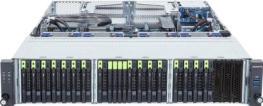 Rack Server - Intel® Xeon® 6 Processors - 2U DP 4-Bay E3.S Gen5 NVMe + 16-Bay E3.S 2T CXL - R284-A91-AAL3