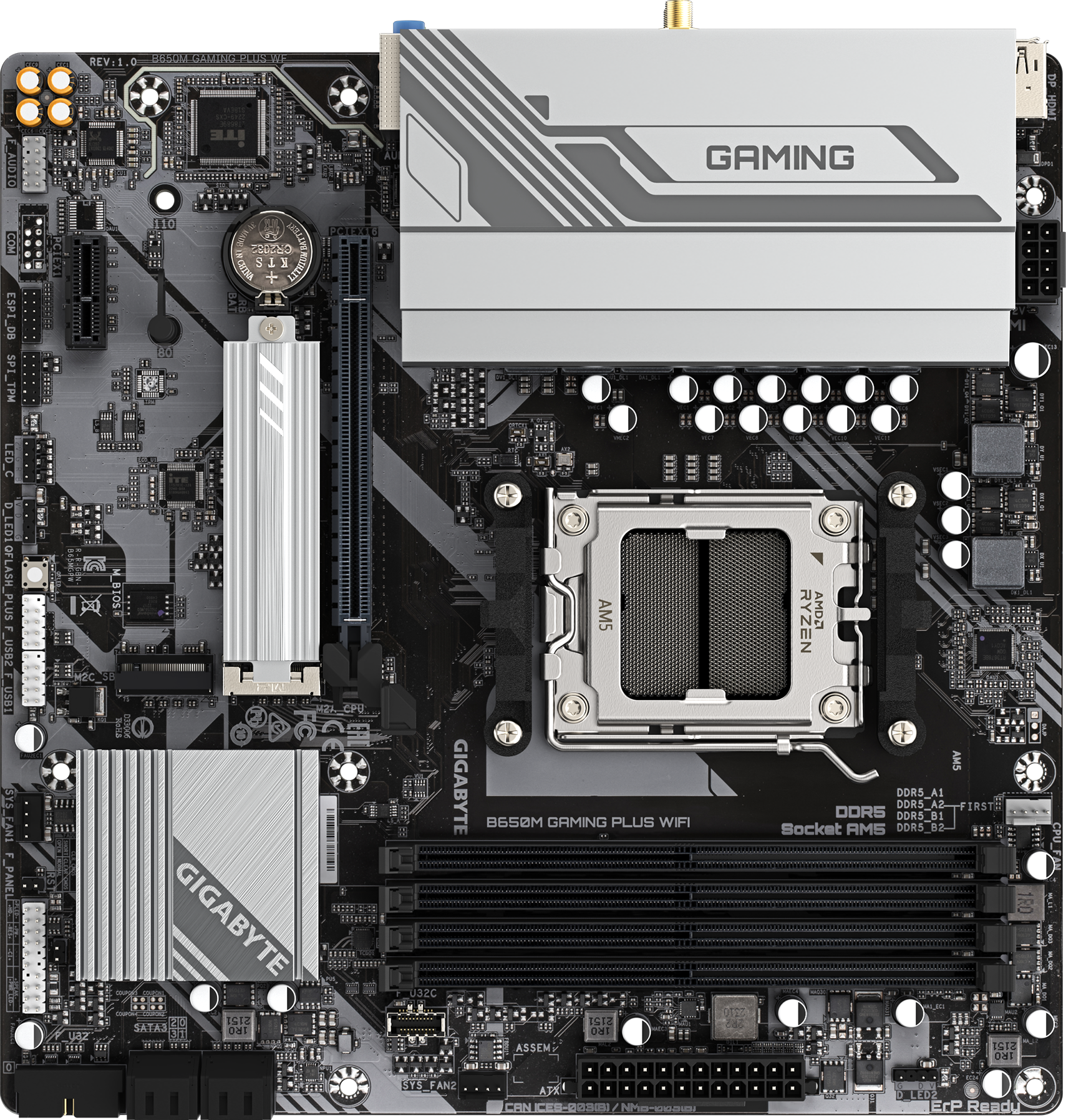 マザーボード GIGABYTE B650M GAMING PLUS WIFI マザーボード(Socket AM5) B650M GAMING PLUS WIFI [MicroATX