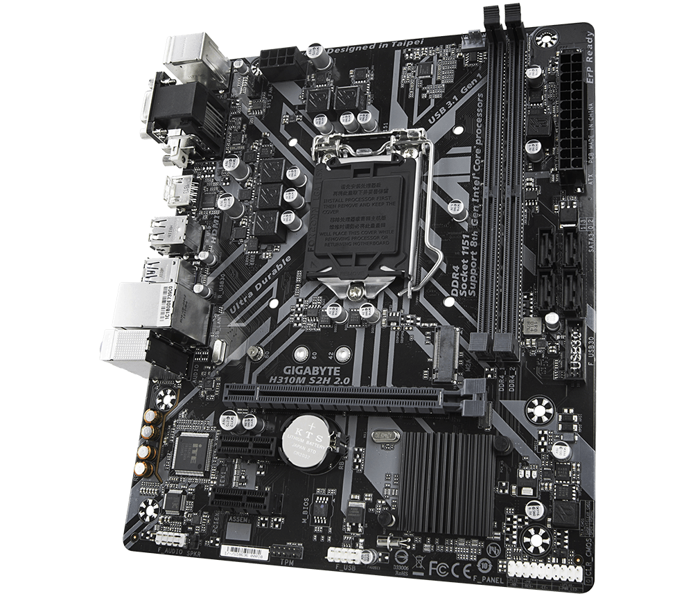 H310M S2H 2.0 (Rev. 1.0) Key features Motherboard GIGABYTE