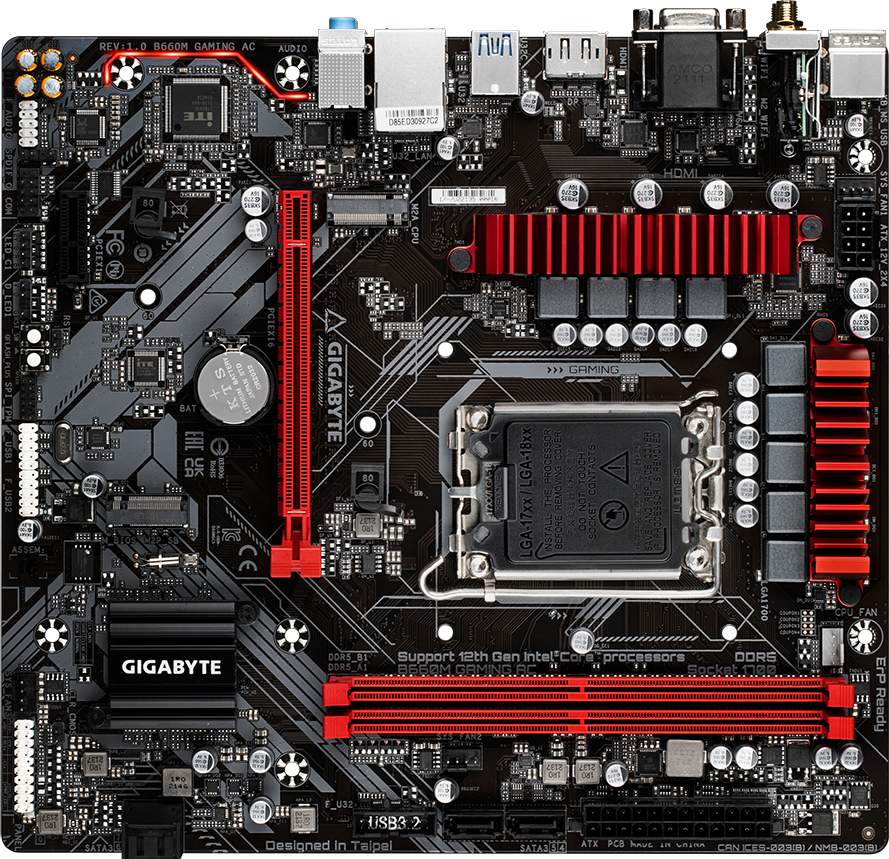 Intel Core i5-12490F + GIGABYTE B660M GAMING AC WIFI マザーボード B660M GAMING AC (Rev. 1.0) - GIGABYTE Global