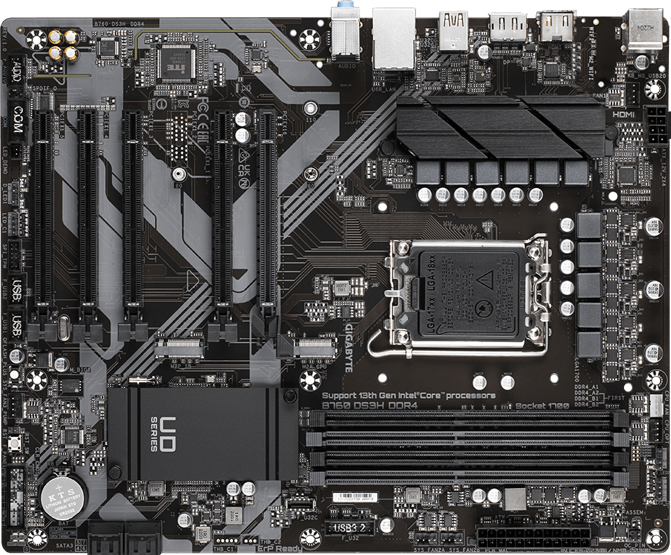 GIGABYTE　B760 DS3H DDR4　LGA1700 B760 DS3H DDR4 (Rev. 1.0) - GIGABYTE Global