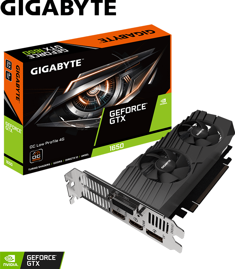 GeForce® GTX 1650 D6 OC Low Profile 4G - GIGABYTE Global