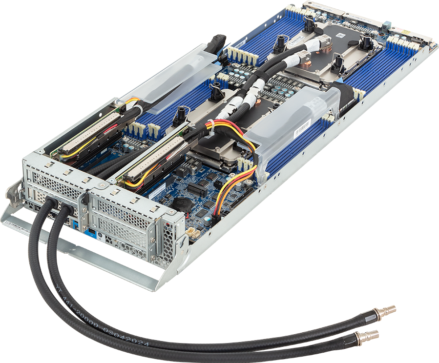 High Density Server - Intel® Xeon® 6 Processors - 3U 4-Node DP 24-Bay Gen5 NVMe/SATA/SAS-4 DLC - H374-A80-LAW1