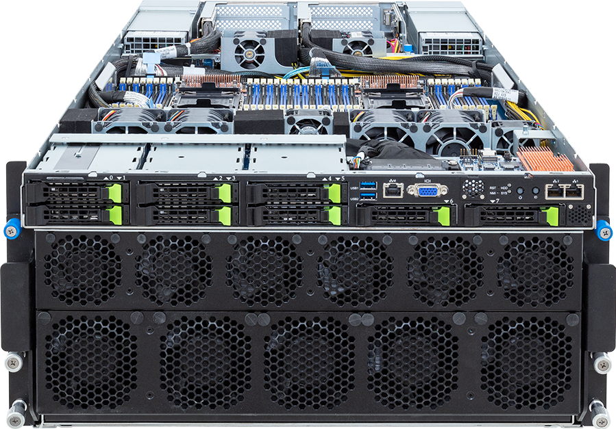 HPC/AI Server - 5th/4th Gen Intel® Xeon® Scalable - 5U DP NVIDIA HGX™ H100 8-GPU 4-Root Port (BF-3) - G593-SD2-AAX1